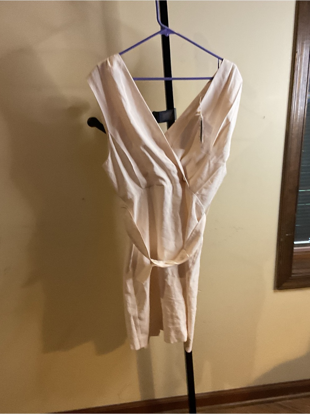 NWT XL Mango Cream Wrap-Style Dress